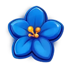 Blue flower symbol