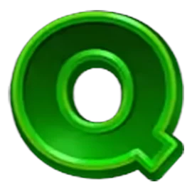 Green Q card symbol